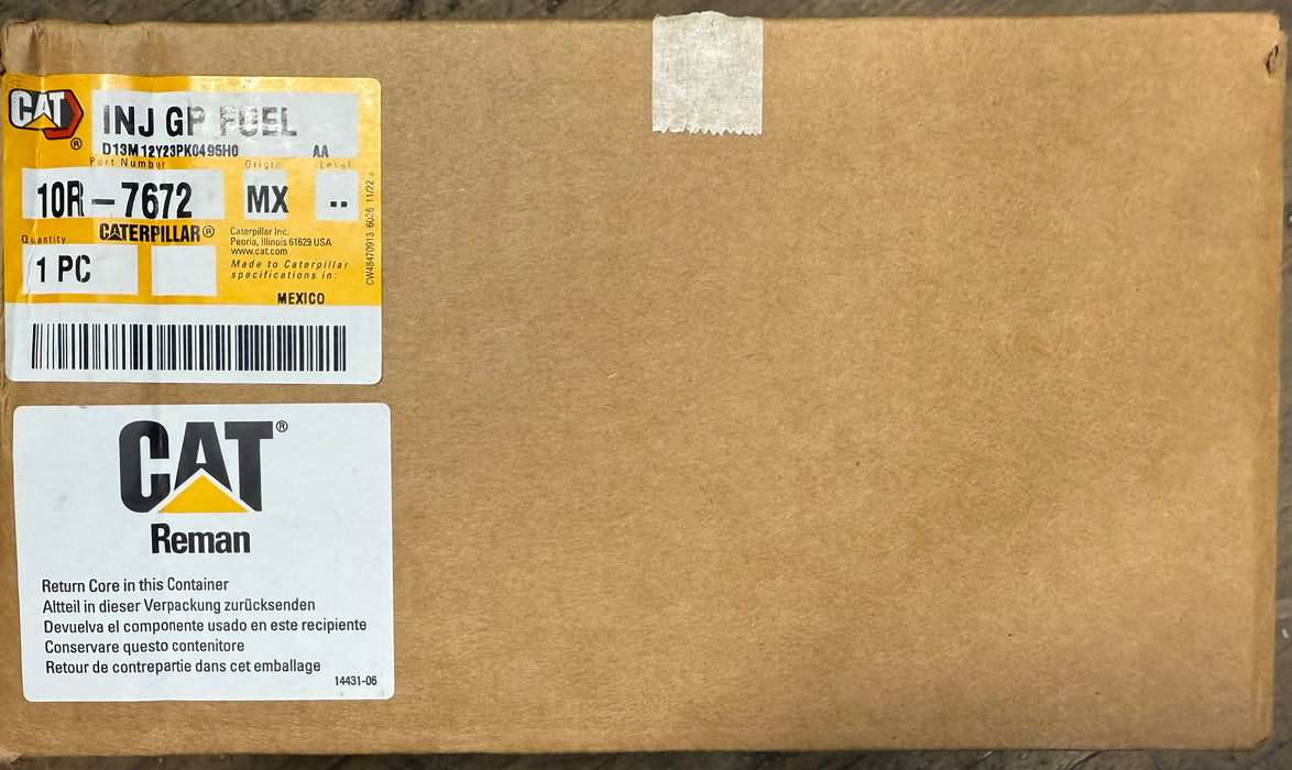 Caterpillar Reman Common Rail Fuel Injector - 10R-7672