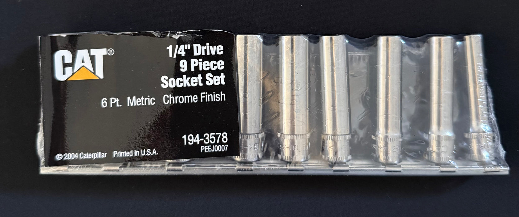 CAT 9 Piece Metric Socket Set 1/4" Drive 6 Point 194-3578