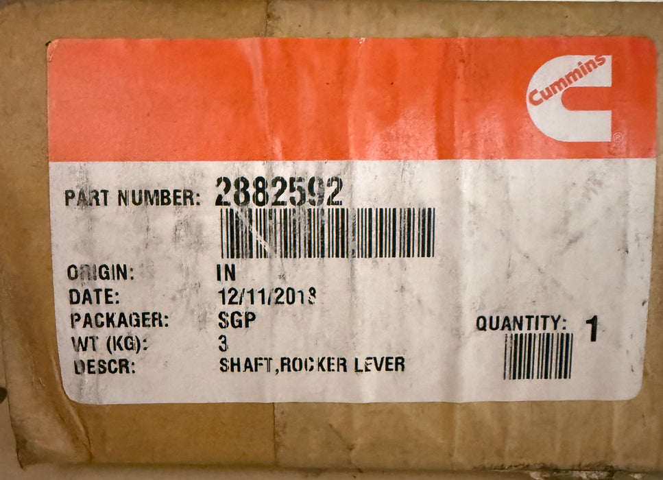 Cummins Rocker Lever Shaft 2882592