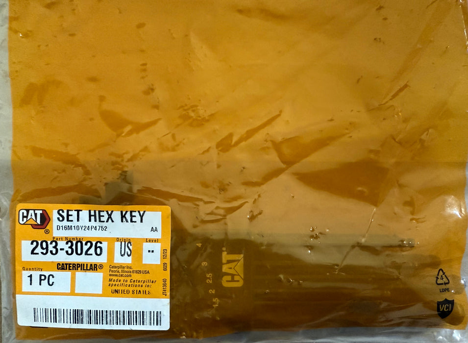 CAT Ball-End Hexagonal Wrench Key Set 293-3026