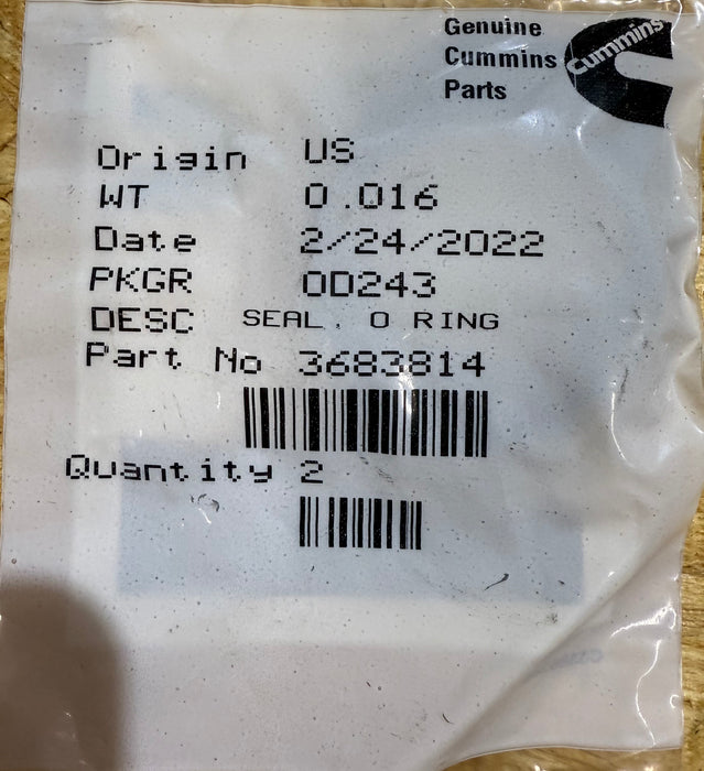 Cummins Seal O Ring 3683814