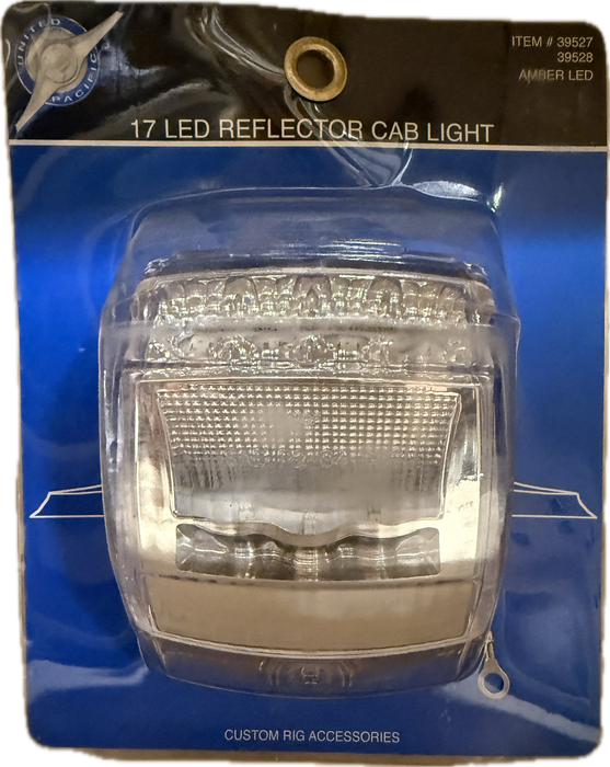 17 LED Reflector Square Cab Light - Amber LED / Clear Lens