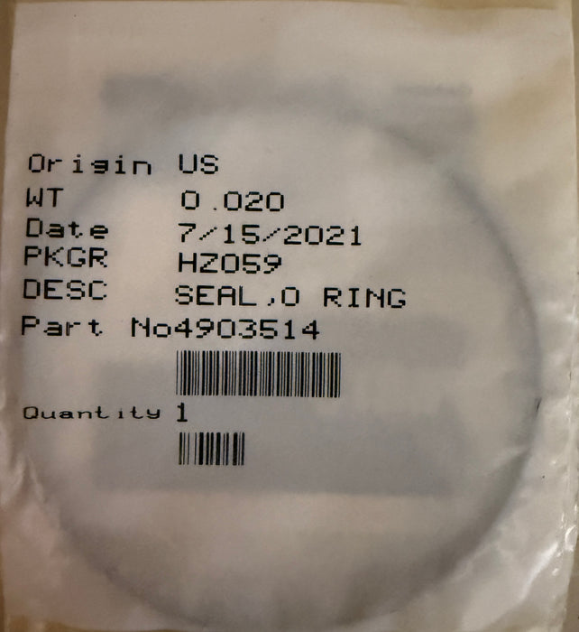 Cummins Seal O-Ring 4903514