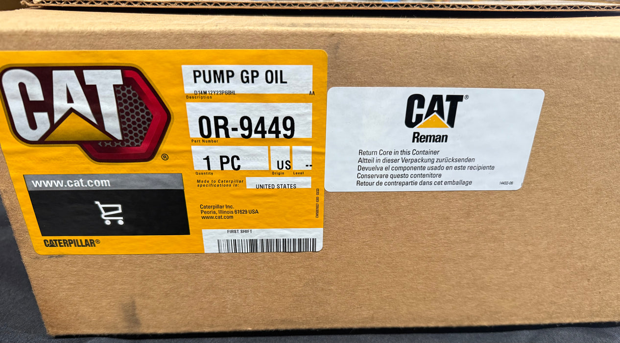 CAT Reman Engine Oil Pump 0R-9449