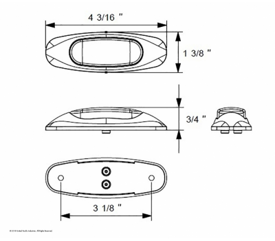 3 LED Reflector Clearance / Marker Light - Amber LED