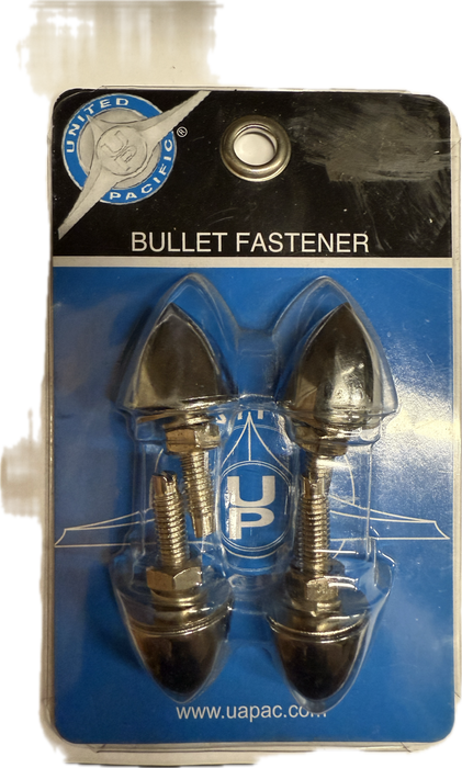 Bullet Chrome License Plate Nut Kit