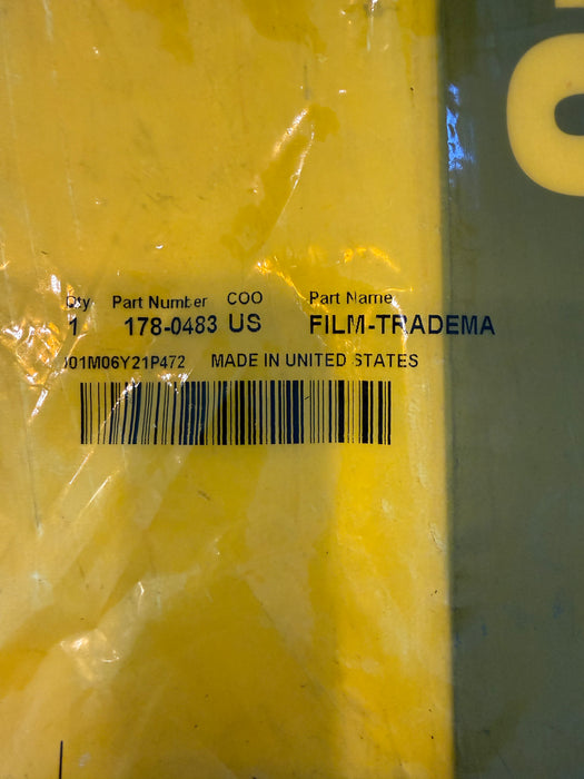 CAT C16 Identification Film - Long Strip 178-0483