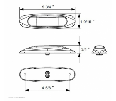 4 LED Reflector Clearance / Marker Light - Red LED / Red Lens