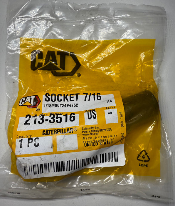 CAT Individual 7/16" Imperial Deep Length Impact Socket 6 Point 213-3516