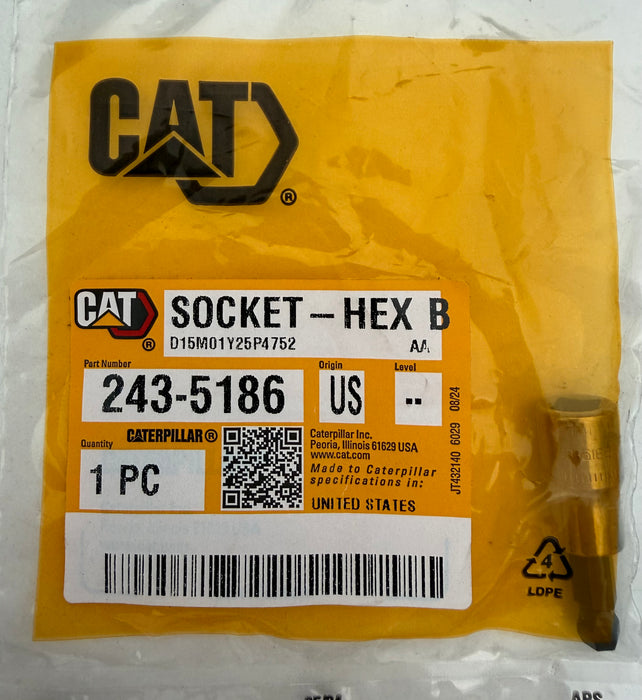 CAT Individual Metric Hex Ball Driver 6.0mm 1/4" Drive 243-5186