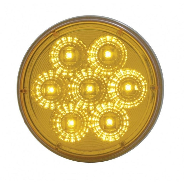 7 LED 4" Reflector Turn Signal Light - Amber LED/Amber Lens