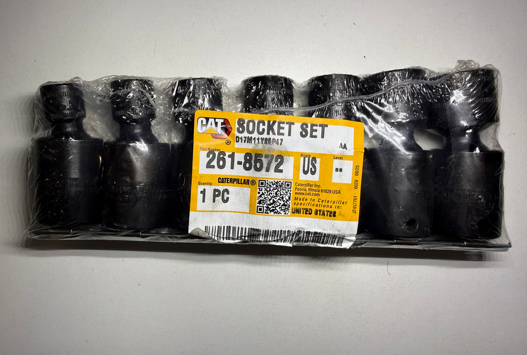 CAT 7 Piece Metric Universal Swivel Impact Socket Set ⅜" Drive 6 Point 261-8572