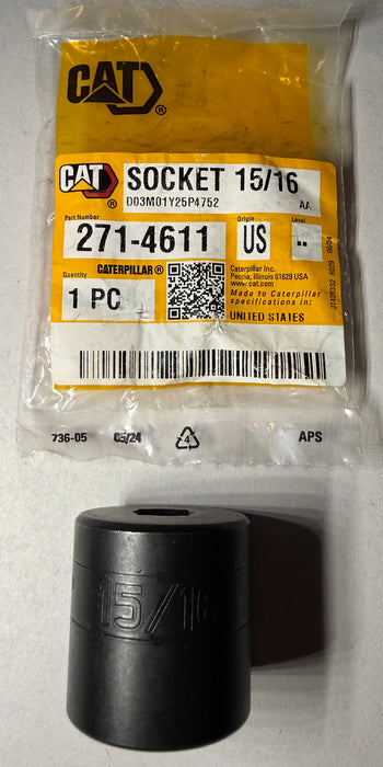 CAT Individual Imperial Impact Socket 15/16 inch, ⅜" Drive 6 Point 271-4611