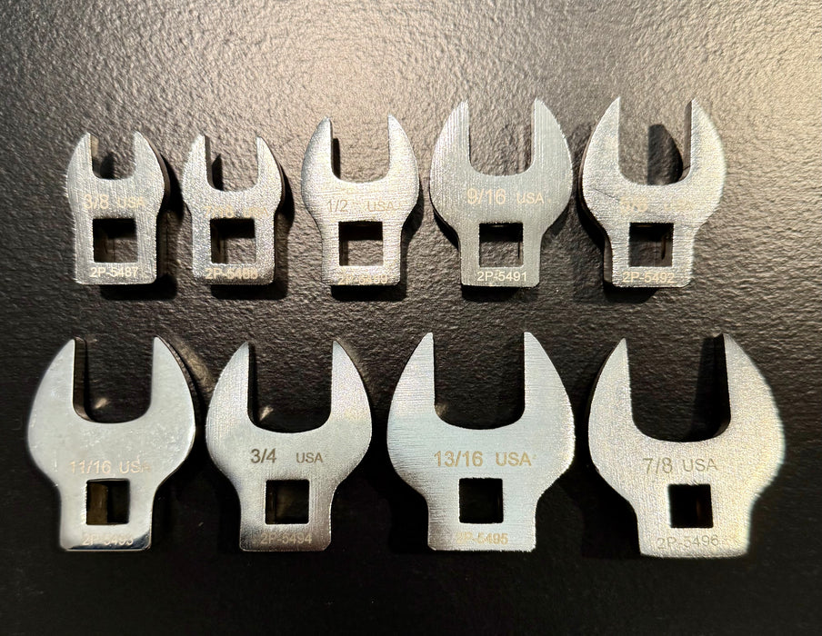 CAT 9 Piece Imperial Open-End Crowfoot Wrench Set ⅜" Drive 2P-5520
