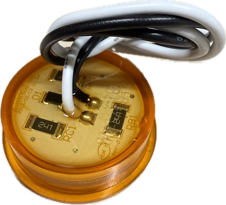 9 LED Mini Bullet Light Insert - Amber LED / Amber Lens