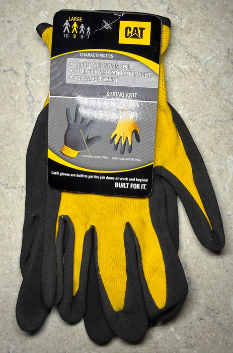 CAT Nitrile Coated Palm Gloves Medium 377-5759