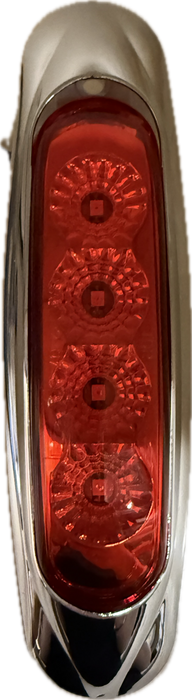 4 LED Reflector Clearance / Marker Light - Red LED / Red Lens