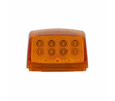 17 LED Reflector Square Cab Light - Amber LED / Amber Lens