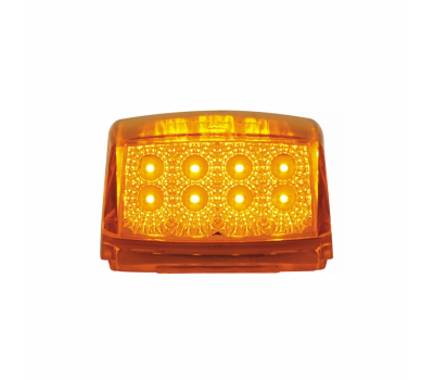 17 LED Reflector Square Cab Light - Amber LED / Amber Lens