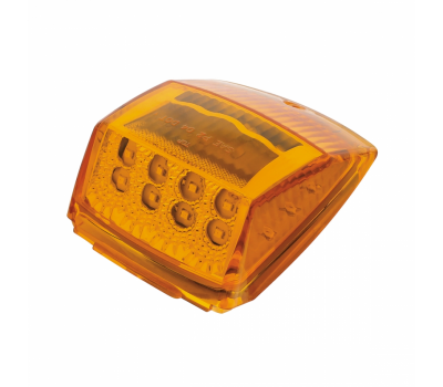 17 LED Reflector Square Cab Light - Amber LED / Amber Lens