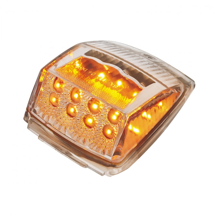 17 LED Reflector Square Cab Light - Amber LED / Clear Lens