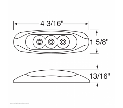 3 LED Reflector Clearance / Marker Light - Amber LED