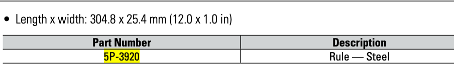 CAT Steel Ruler 5P-3920