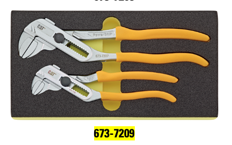 CAT Power Grip Pliers Wrench Set 673-7209