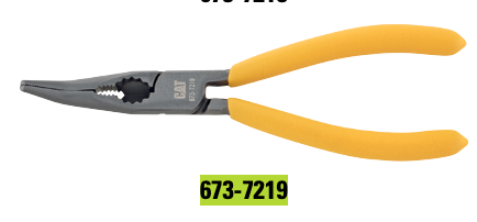 CAT Chain Nose Pliers 170mm Angled 45° Tip 673-7219