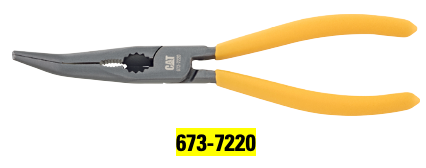 CAT Chain Nose Pliers 200mm Angled 45° Tip 673-7220