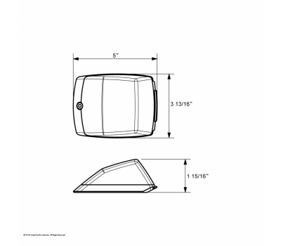 17 LED Reflector Square Cab Light - Amber LED / Clear Lens