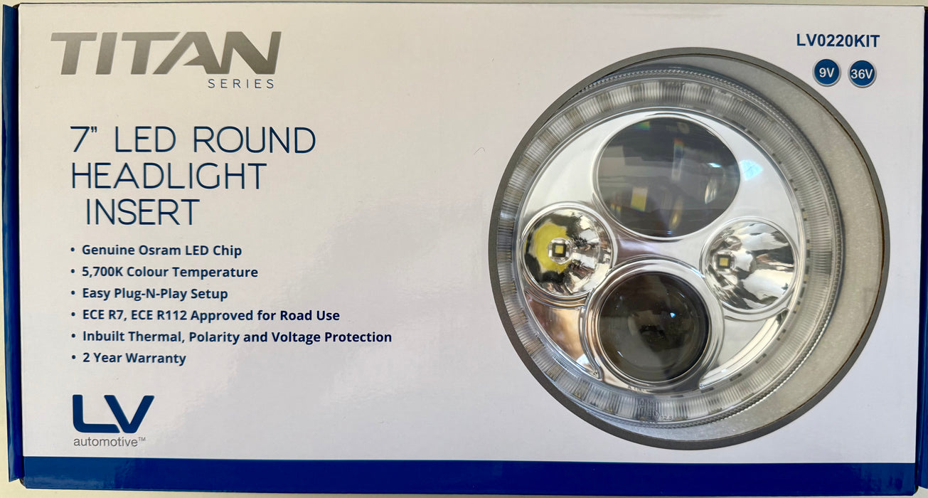 Titan 7" LED Round Headlight Insert Kit - LV0220KIT