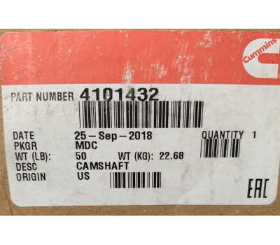 Cummins ISX EGR Camshaft 4101432