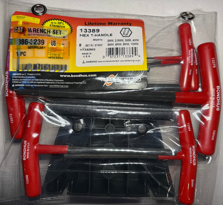 CAT T-Handle Metric Allen Head Wrench Set 386-3239