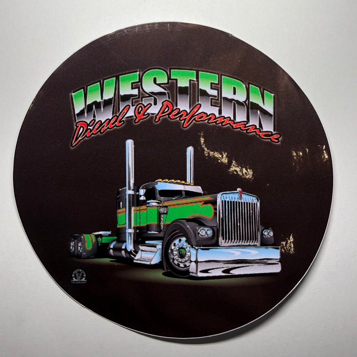 Western Diesel Sticker Green — Western Diesel & Performance