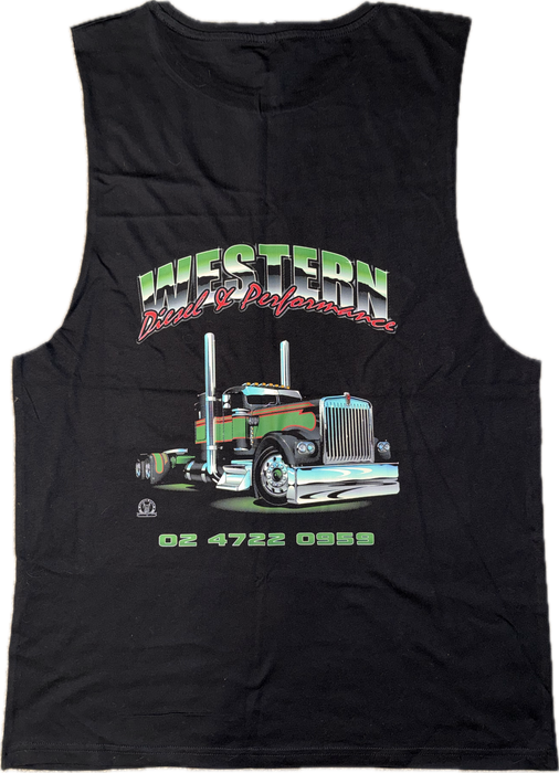 Western Diesel & Performance Green Singlet