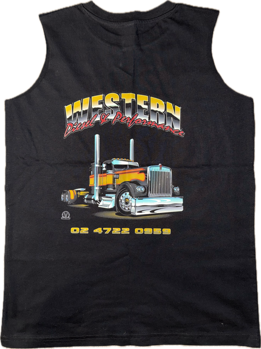 Western Diesel & Performance Gold Youth Singlet
