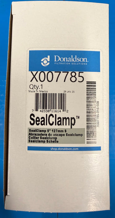 Donaldson Stainless Steel Seal Clamp 5" 127MM X007785