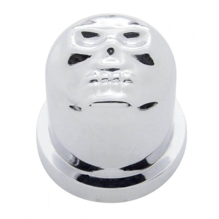 Chrome Plastic Skull Nut Cover - Push on 10 Pack