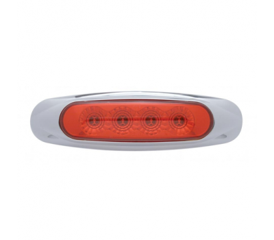 4 LED Reflector Clearance / Marker Light - Red LED / Red Lens