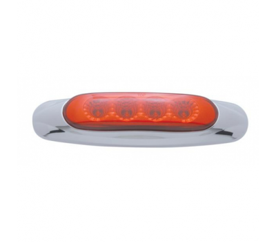 4 LED Reflector Clearance / Marker Light - Red LED / Red Lens